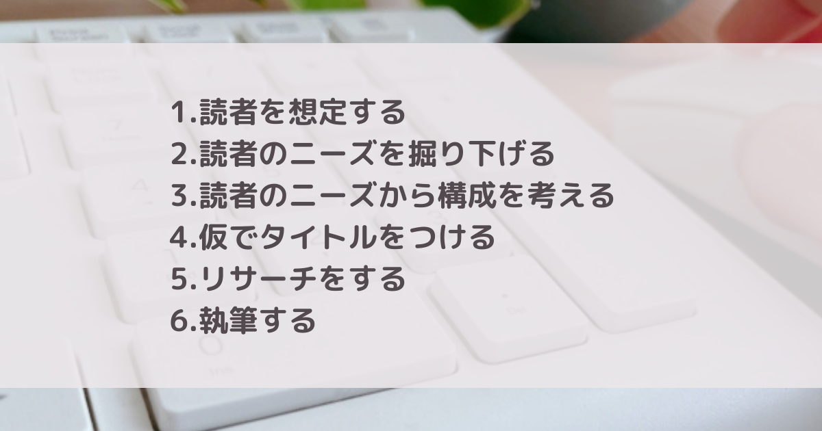 記事を書くときにはまず読者を想定することが大切です